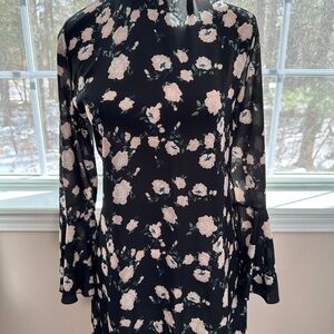 Floral Black Dress - Quiz